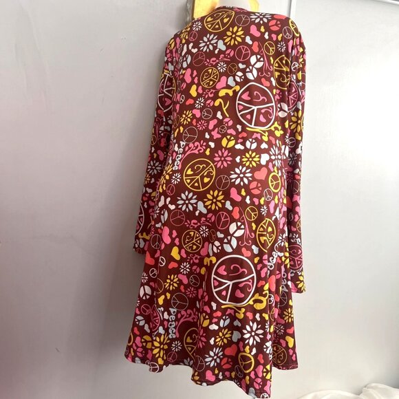 Hippie Boho Peace 70s Deluxe Costume Set Halloween Cosplay Set Plus Size XXL-3XL - Picture 4 of 13